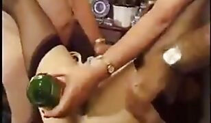 Granny’s Gangbang: Mature British Amateur Gets Pounded by a Crew of Hung Studs