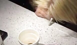 Coked-Up Co-Ed Cocktail Waitress Gets Railed at Raunchy Party