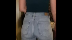 Feisty Tinder Brunette Sinks into a Tempting Threesome Debut