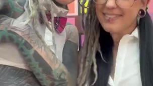 Inked Dolls Receive Backdoor Pounding Amidst XXX Set Delays