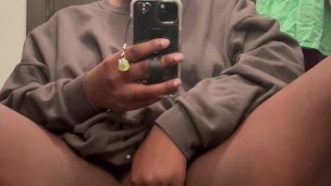 Caught Mia Khalifa fingering herself in the bathroom cabinet during parents’ visit