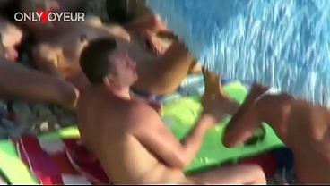 Beach Voyeur: Top Rated Hardcore Group Sex in Swingers Camp