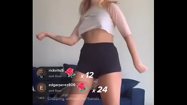 Bouncing Blonde Boobs in Ultra Tight Short Shorts Dominate