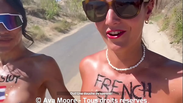 Untold Desire: French Girl vs Thai Ladyboy Beach Bukkake