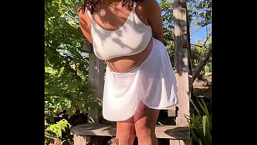 Dominant Chubby Girl Squirt Pee Farts Masturbation Outdoor