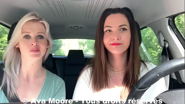 Secret Encounter: Two French Sluts Suck Stranger on Road!