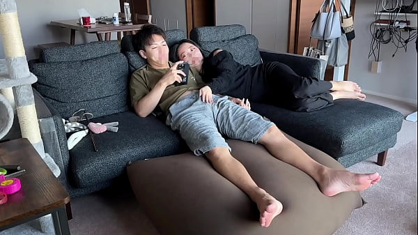 Perverted Girl Sneaks Close to Sofa Guy for Intense Orgasm