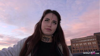 German Scout’s Deep Desire: Green-Eyed Tattoo Teen in Berlin