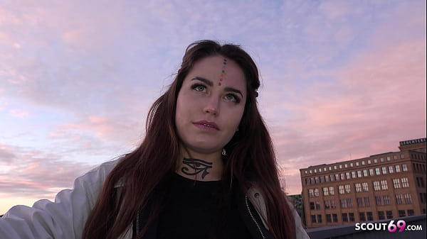 German Scout’s Deep Desire: Green-Eyed Tattoo Teen in Berlin