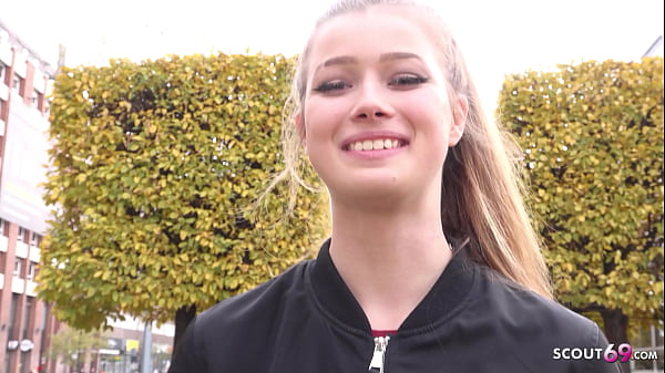 German Scout Seduces Petite Pigtail Teen for Public Sex