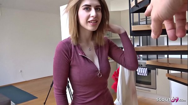 German Scout Skinny Mia Raw Bareback Street Casting Fuck
