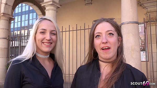 German Scout: Two Crazy Teens Wild FFM Threesome Cash Sex
