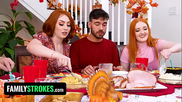 Commanding Arietta Adams & Cherry Fae Thanksgiving Fuck