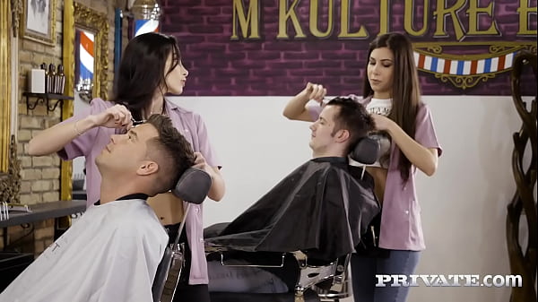 Anya Krey & Clea Gaultier: Cheeky Hairdressers’ Foursome Fun!