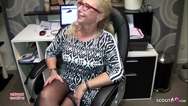 Hypnotic Mega Tits German MILF Boss Fucks Job Applicant