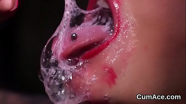 Nasty Sex Kitten Facial Cumshot: Intense Orgasmic Release