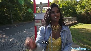Public Agent: Forbidden Cum on Indian Student’s Desi Titties