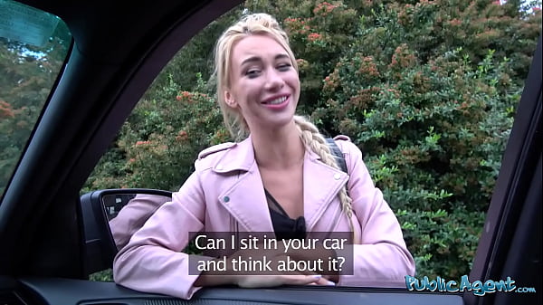 Public Agent Skinny Blonde Cheats for Intense Orgasm Release
