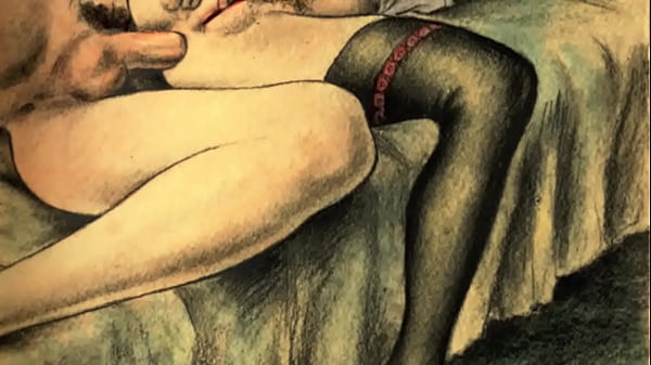 Retro Drawings Dominant Mistress Commands Total Surrender