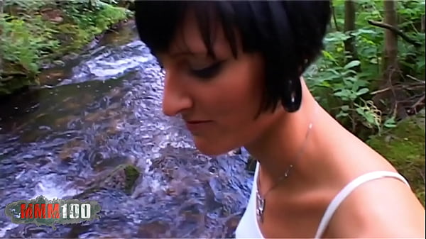 Sexy French Brunette Ass Fucked by Dominant Alpha in Woods