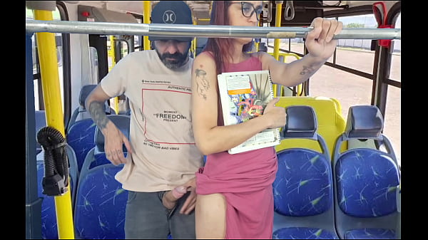 Tempting Student Being Hugged by Old Man on Public Bus!