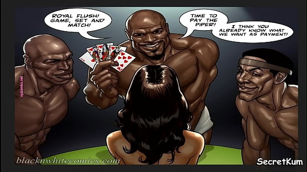 Poker Game S2 Ep.1: White Slut Wife Surrenders to Black Bulls