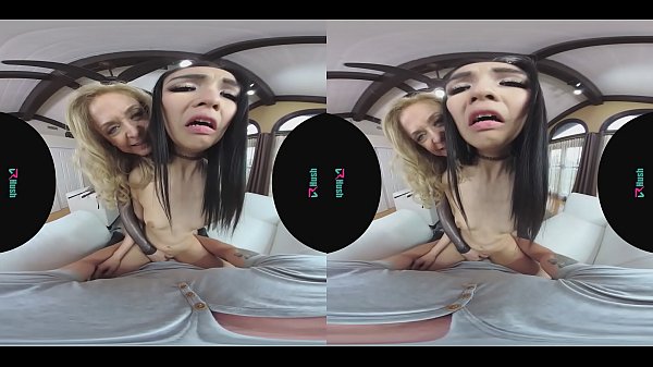 Instant Threesome: Hot Blonde Mom & Petite Asian Babe VR!