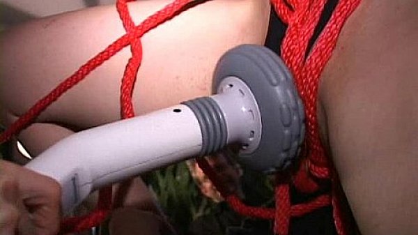Tiny Tit Blindfolded MILF Roped Naked Crowd Cum Right Now!