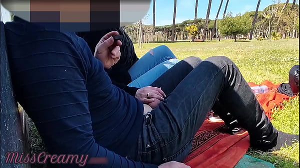 Exhibitionist MILF Teacher Teases Big Cock in Public Park