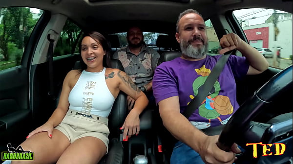 Wild Naked Wife Exposed on Streets with Naughty Couple