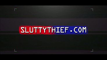Paintball Thief & Her Stepmom Fucked By Dominant DILF Guard