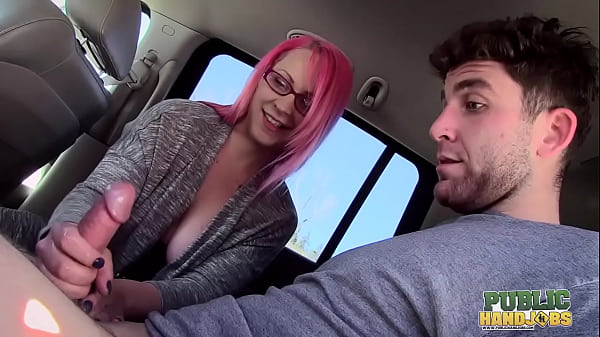 Vickie Valencort’s Cheeky Car Handjob with Pierced Tits!