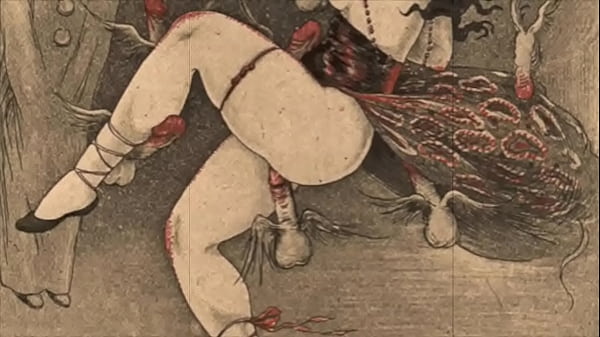 Retro Erotic Illustration: Raw Filthy Vintage Lust Explosion