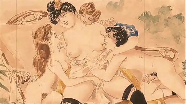 Retro Erotic Illustration: Forbidden Tale of Vintage Lust