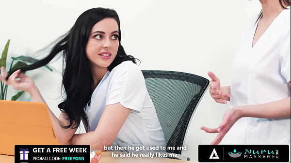Filthy Sexy Babe Gives Explosive Hot Massage With Colleague